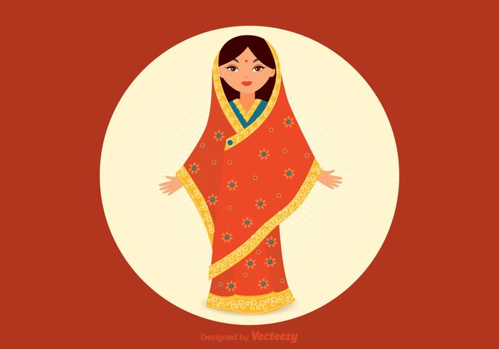 Free Indian Girl Vector.