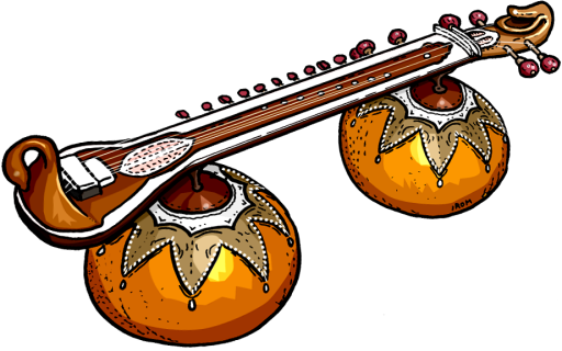 Indian Musical Instruments Clipart.