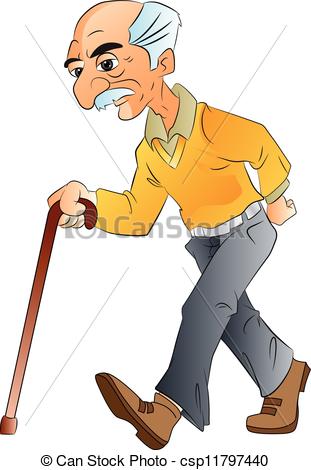 Indian old man clipart.