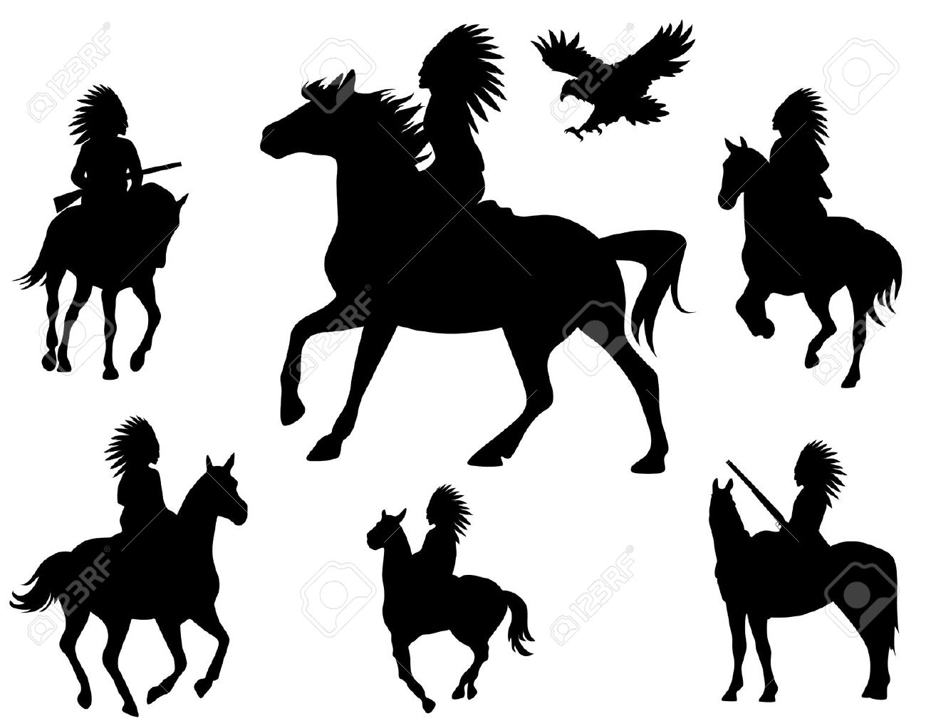 Indian On Horse Silhouette at GetDrawings.com.