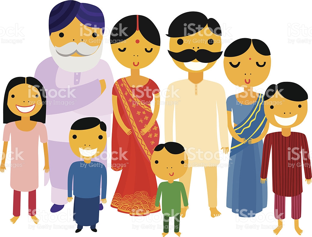Indian Family Clip Art, Vector Images & Illustrations.