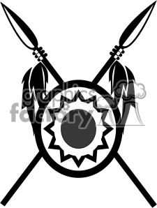 African Spear Clipart.