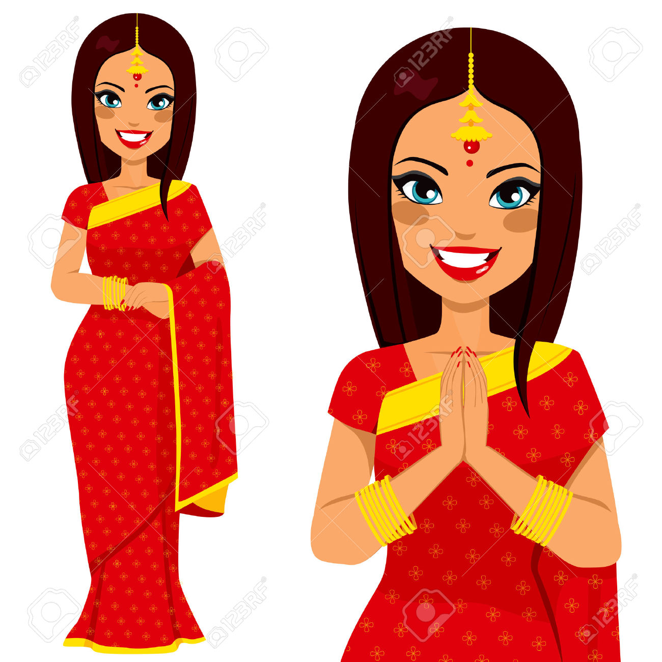 Indian Girl Clip Art