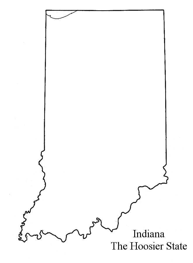 Clipart Map Of Indiana.