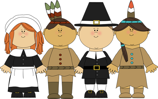Pilgrims And Indians Clipart.