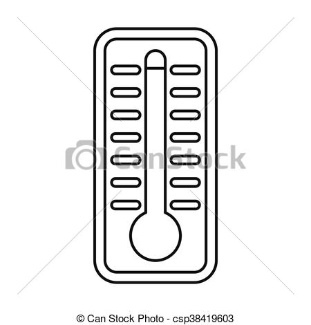 Vector Clipart of Thermometer indicates high temperature icon.