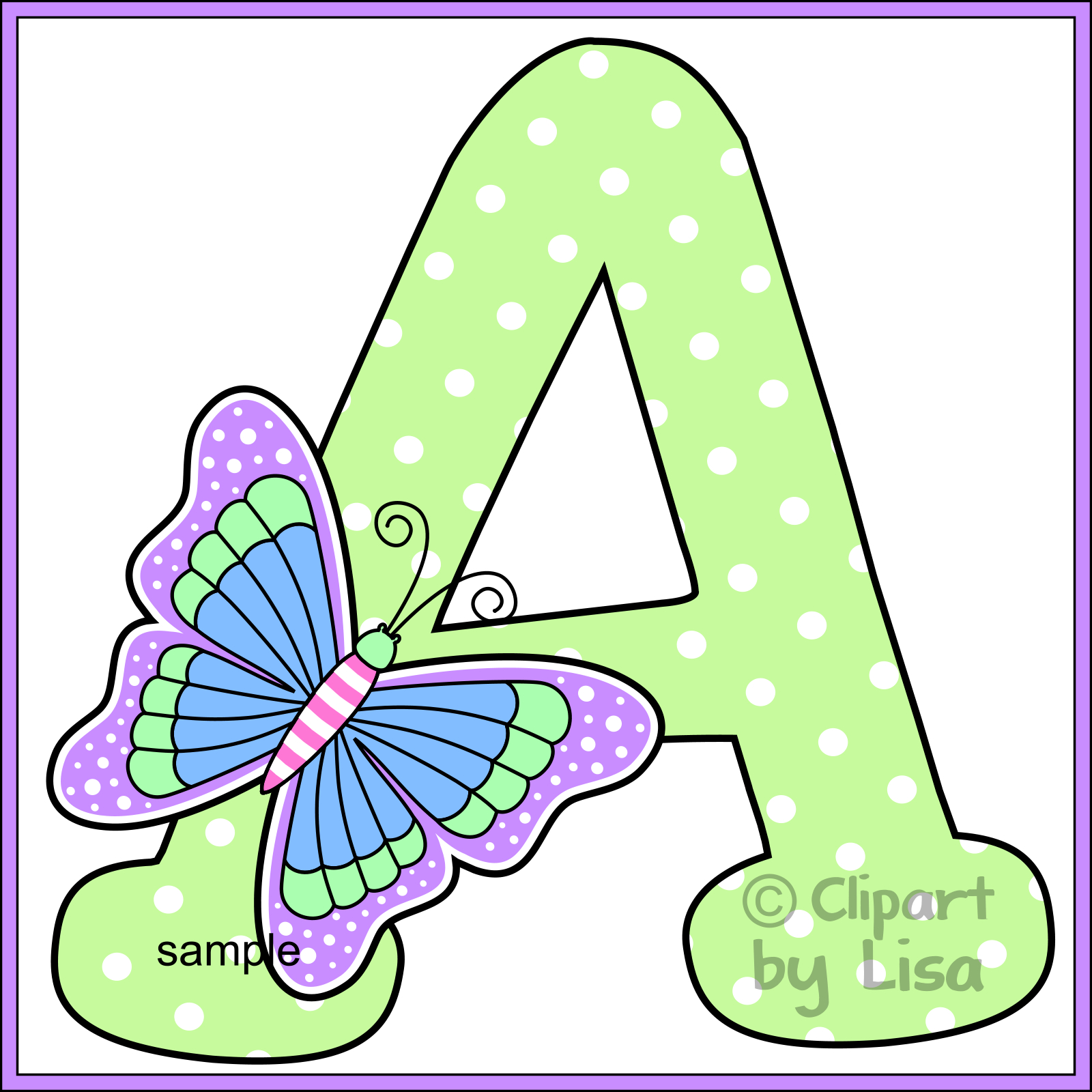 Printable Individual Alphabet Letters Clipart