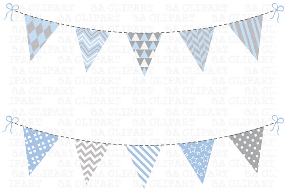 Blue Flag Banner Clipart.