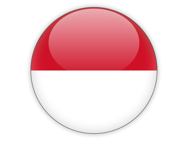 Round icon. Illustration of flag of Indonesia.