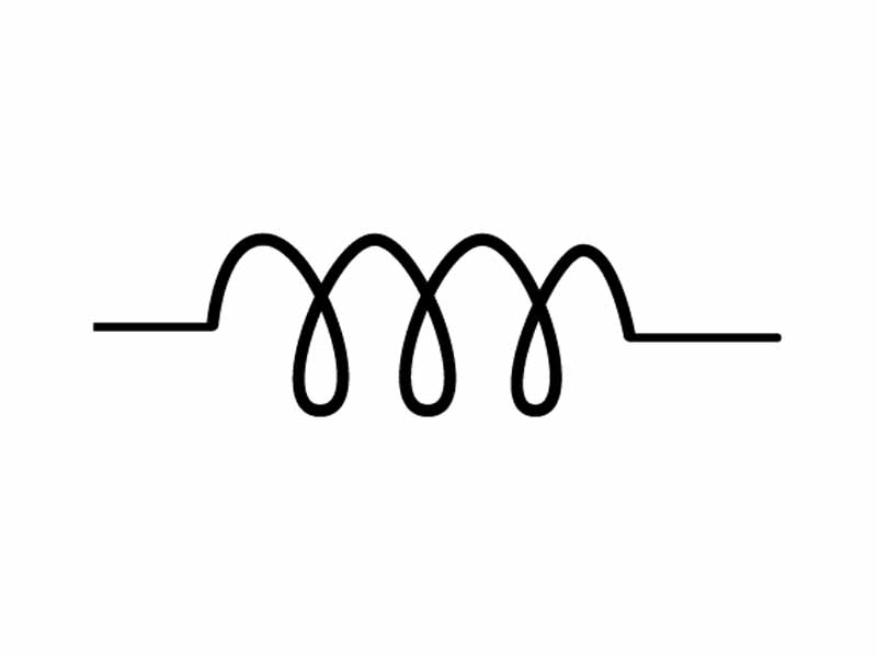 schematic symbol ferrite core inductor