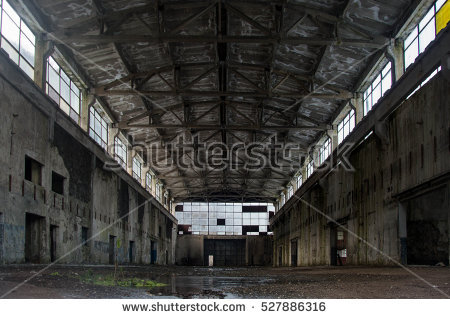 Industrial Interior Old Factory Building Stock Photo 152916125.