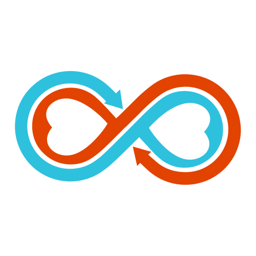 Heart Infinity Symbol Logo.