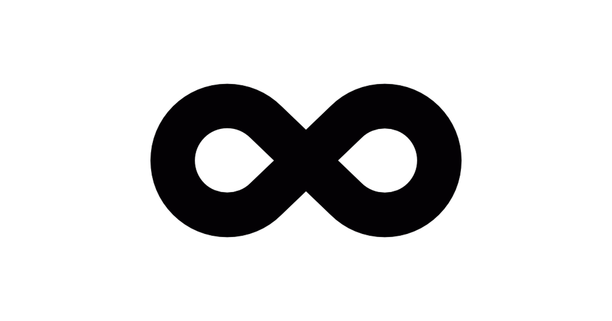 Infinity symbol.