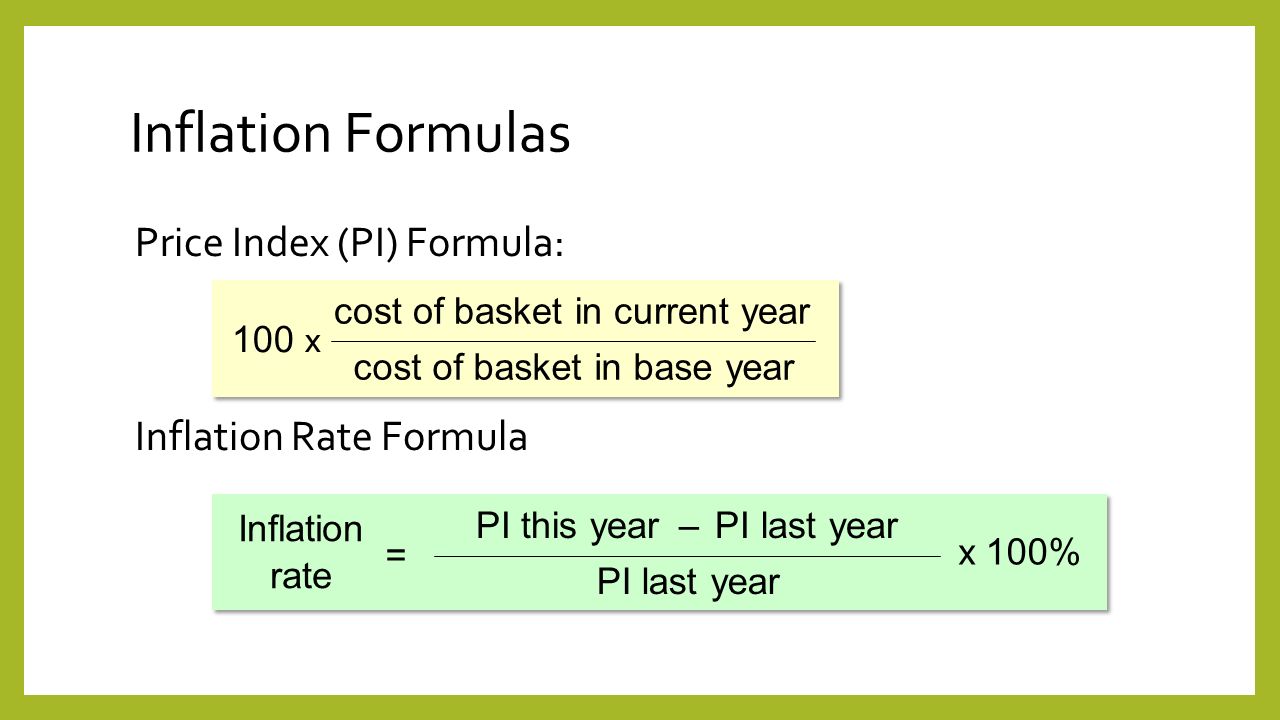 How to calculate consumer price index and inflation rate