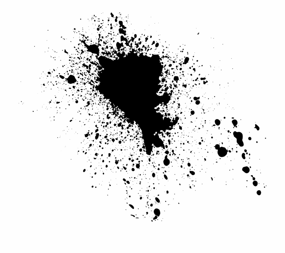 Paint Splash Ink Drop Splattered Silhoue Black Paint.