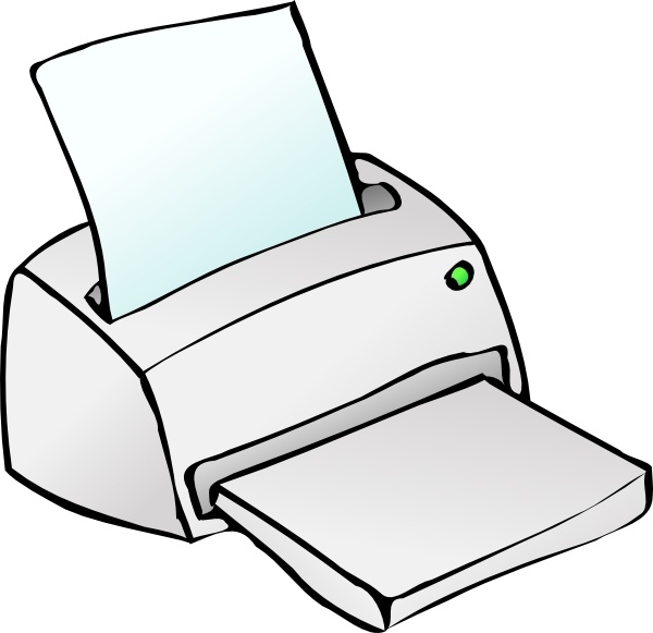 Inkjet Printer clip art Free vector in Open office drawing svg.