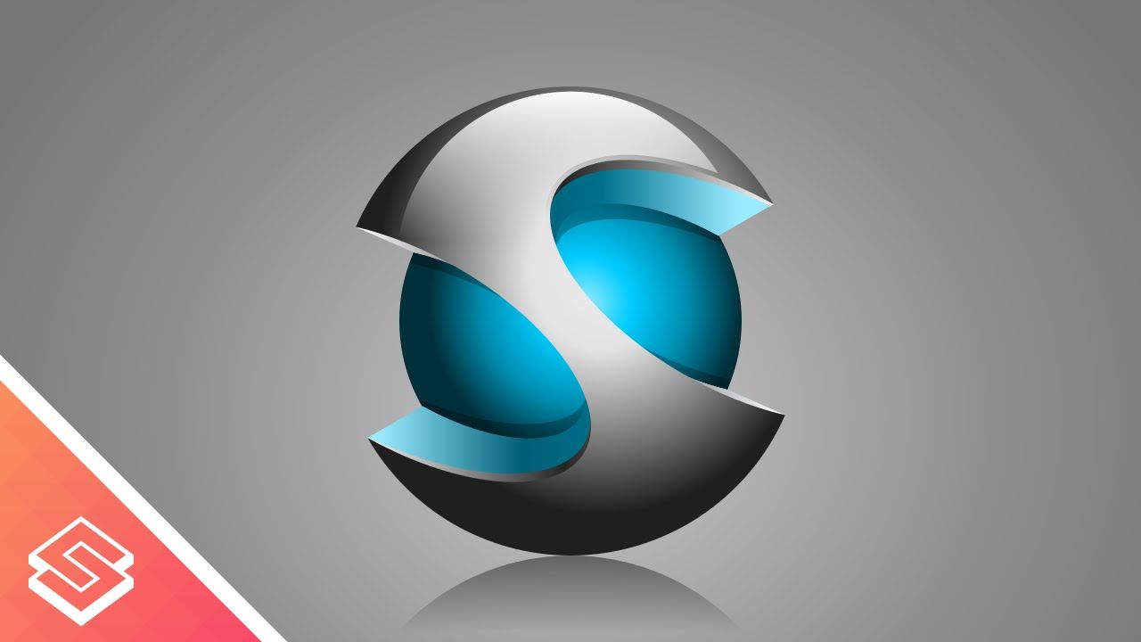 3d logo mockup inkscape