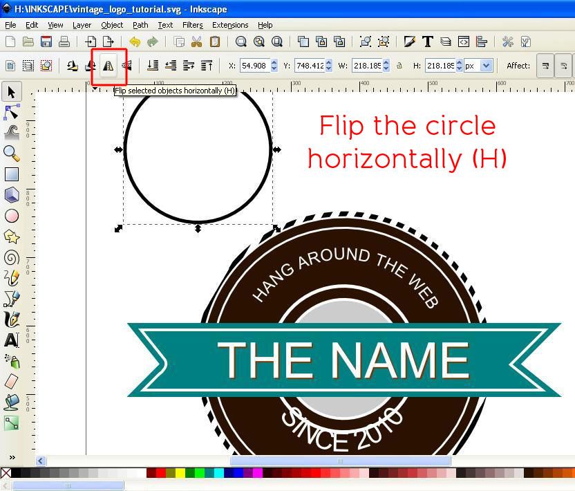 create logo using inkscape