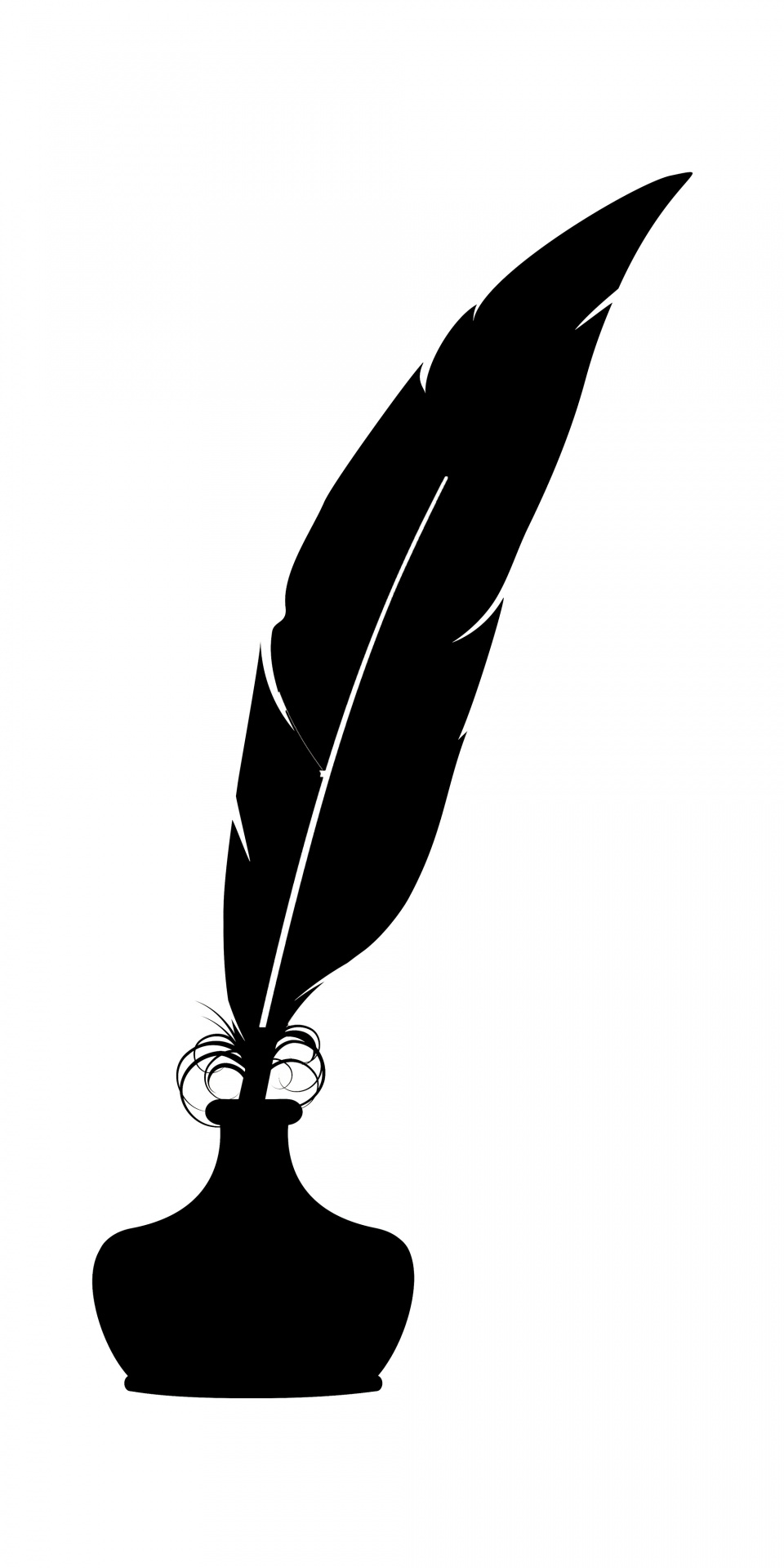 Inkwell Feather Quill Clipart Free Stock Photo.
