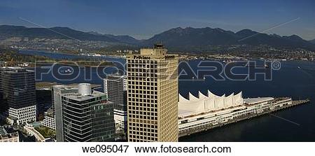 Picture of Aerial view of Burrard Inlet with North and West.