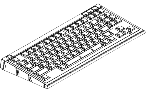 Vector clip art of typing input device.