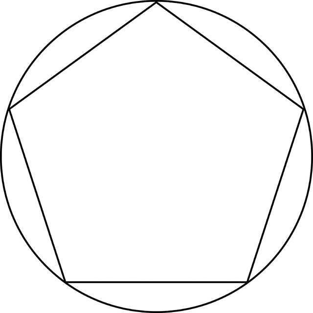 Regular Pentagon Inscribed In A Circle.