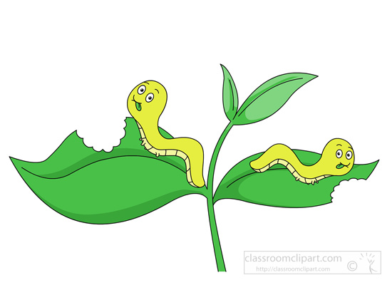 Animal eating plants clipart.