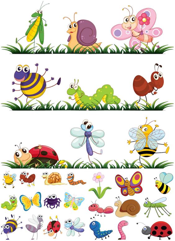 Showing post & media for Cartoon grass with bugs.