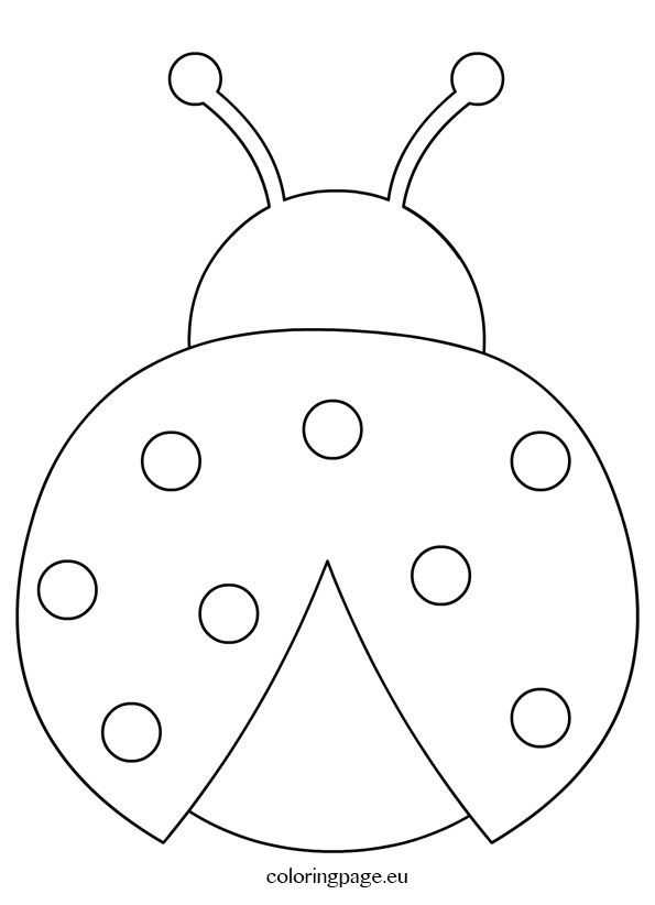 Ladybug outline clipart coloring page.