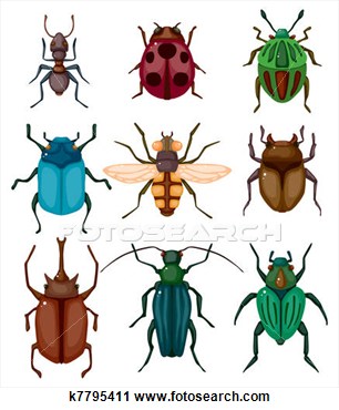 Bugging People Insects Clipart.