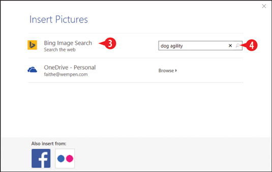 How to Find and Insert Online Pictures in Word 2016.