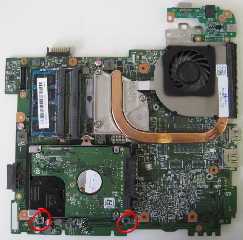 Location of hard drive (hdd) on Dell Inspiron N5110.