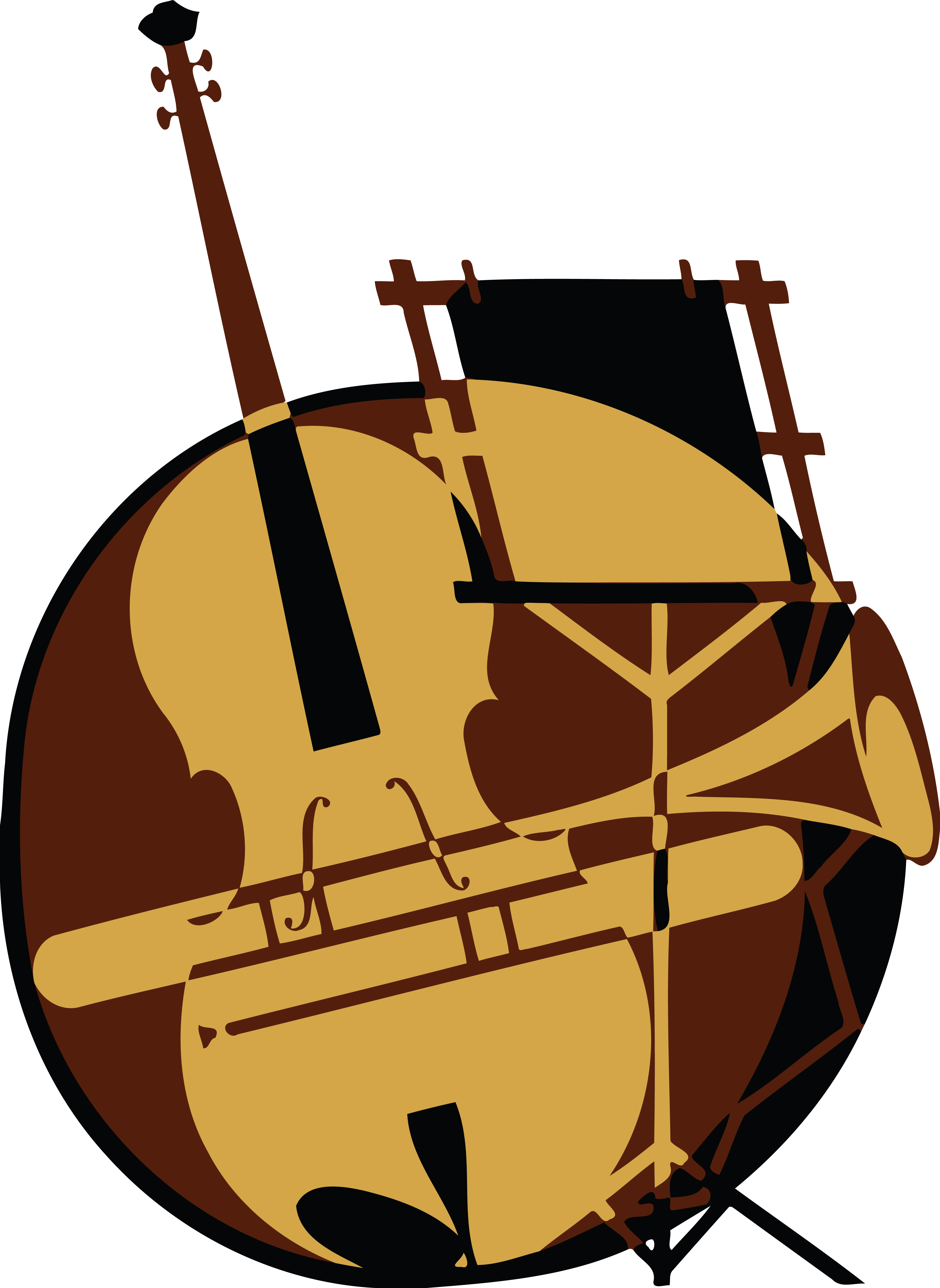 Free Clipart of a design of instruments.