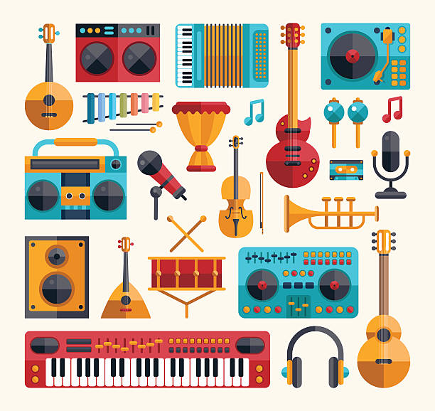 Best Musical Instrument Illustrations, Royalty.