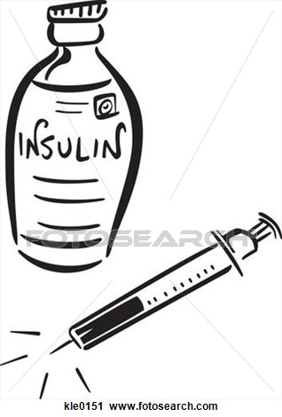 Insulin injection clipart.