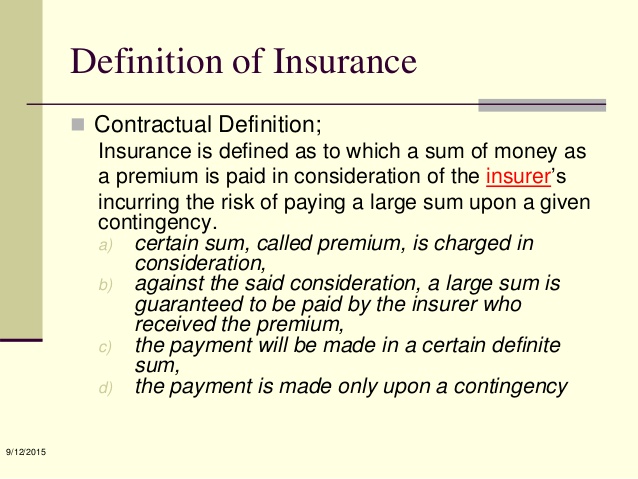 Chapter 1[definition and nature of insurance].