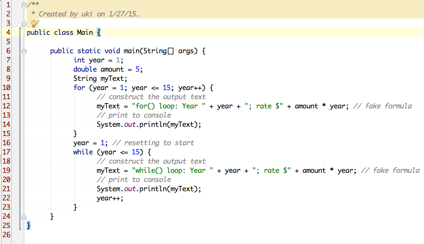 Uki D. Lucas' notes on software development: Java: interest rate.