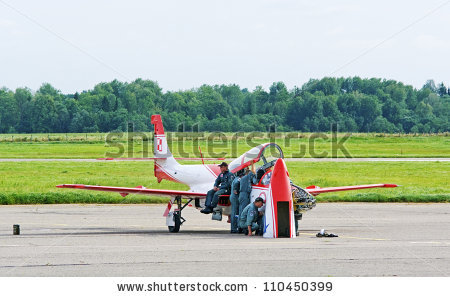 Motor Hangglider Flies Blue Sky Stock Photo 49475941.