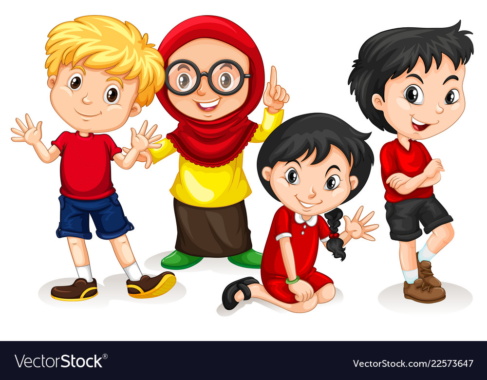 Group of international children.