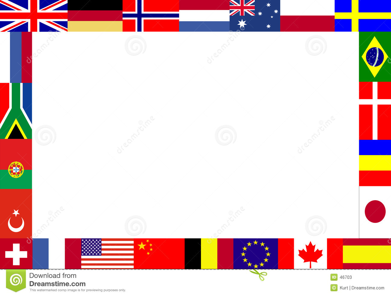 International Flags Clip Art Tree