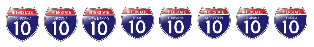 Louisiana Highway Sign Royalty Free Stock Photo.