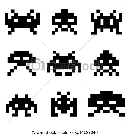 Space invaders game Clipart and Stock Illustrations. 101 Space.