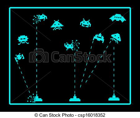 Space invaders game Clipart and Stock Illustrations. 101 Space.
