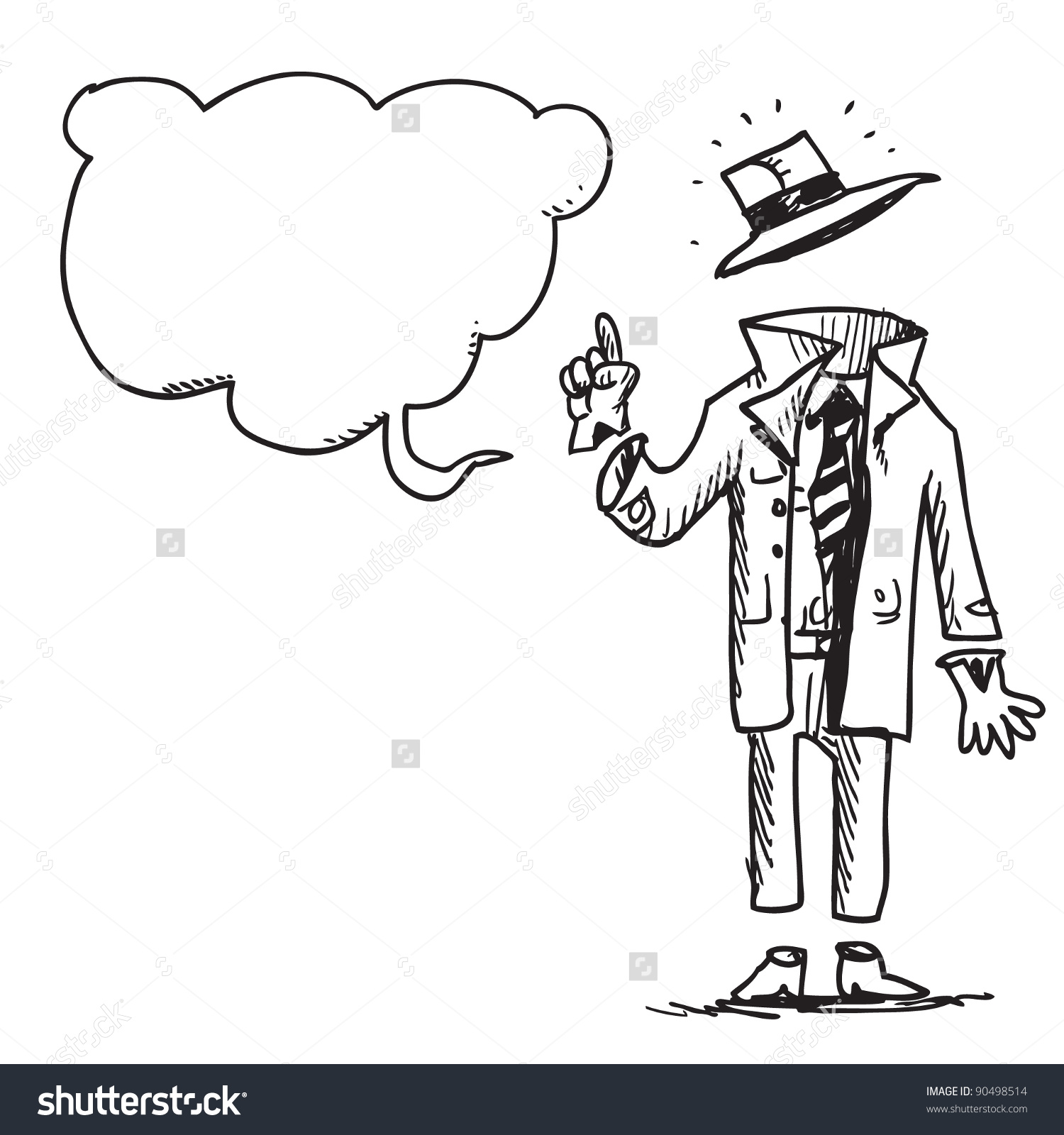 Invisible man clipart.