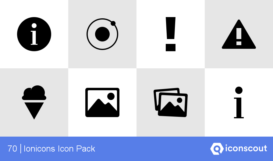 Download Ionicons Icon pack.