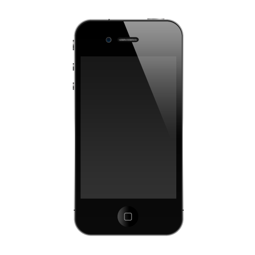 Black IPhone Icon, PNG ClipArt Image.