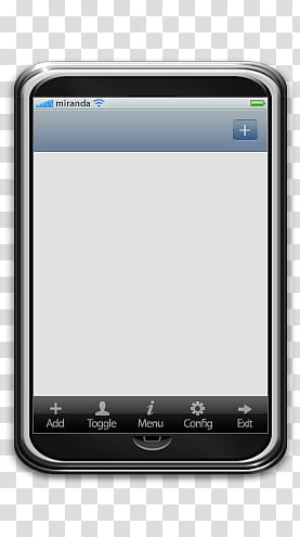 Miranda iPhone skin Updated, black iPod transparent.