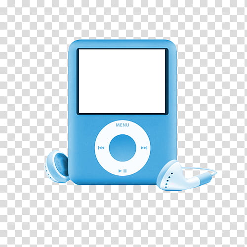 Ipods, blue iPod Nano illustration transparent background.