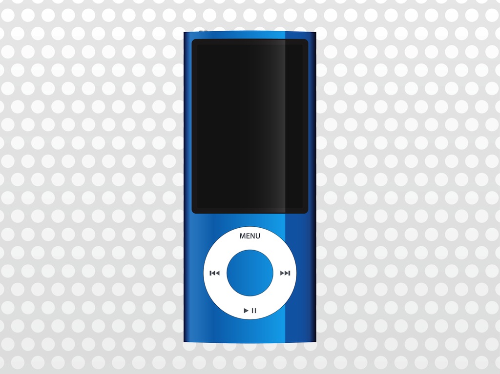 Blue Ipods Clipart.