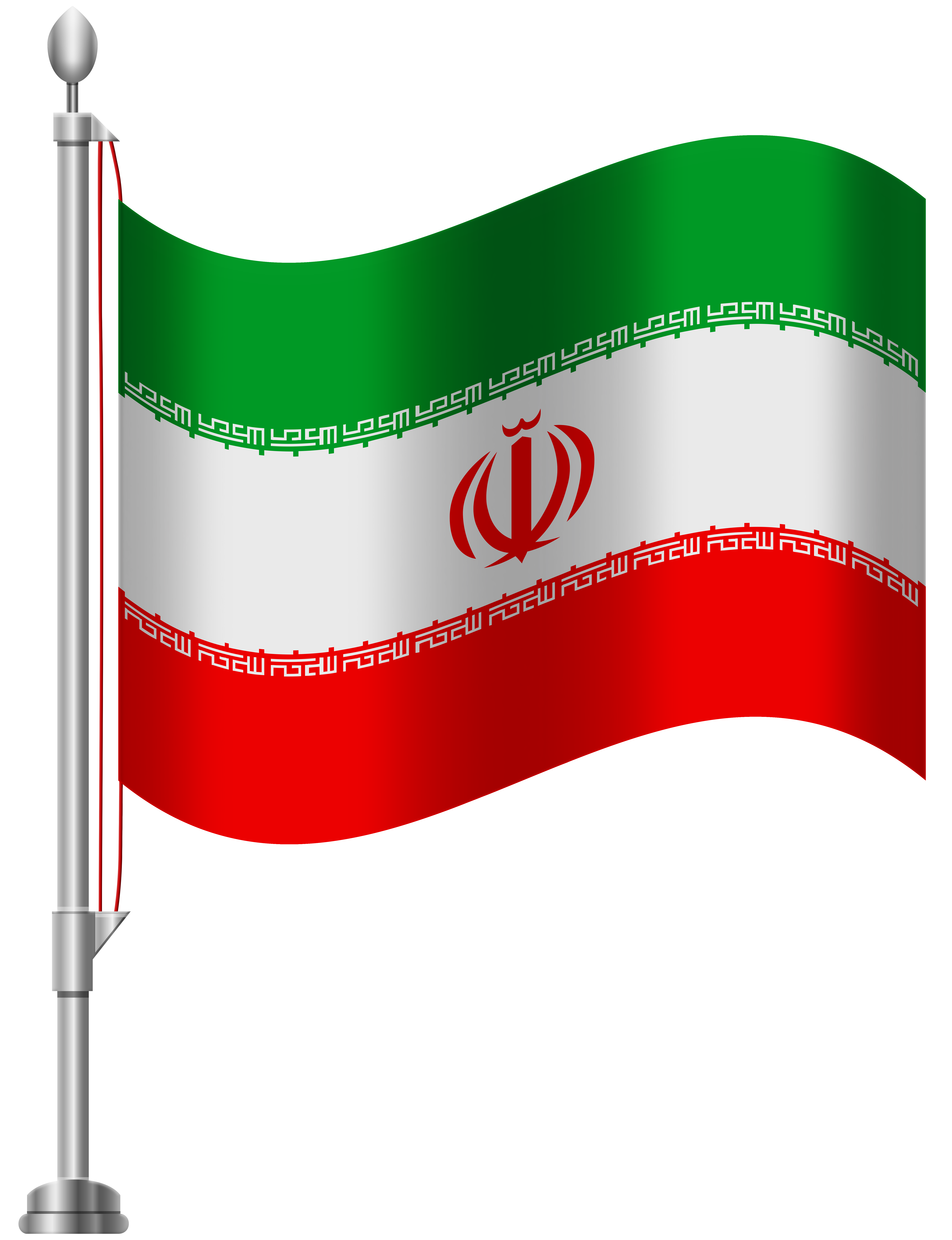 Iran Flag PNG Clip Art.